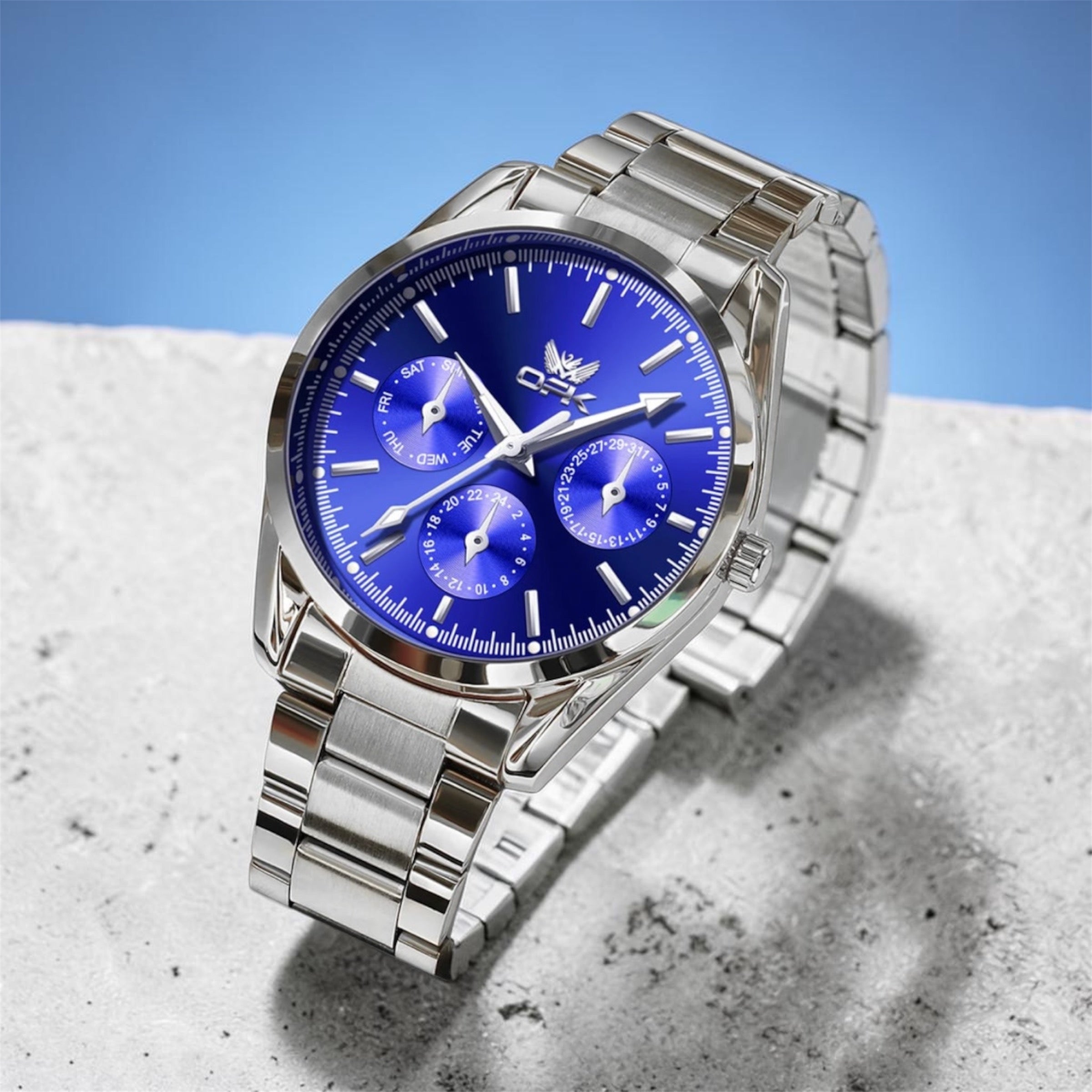 Montre Chronographe Homme – Acier Inoxydable