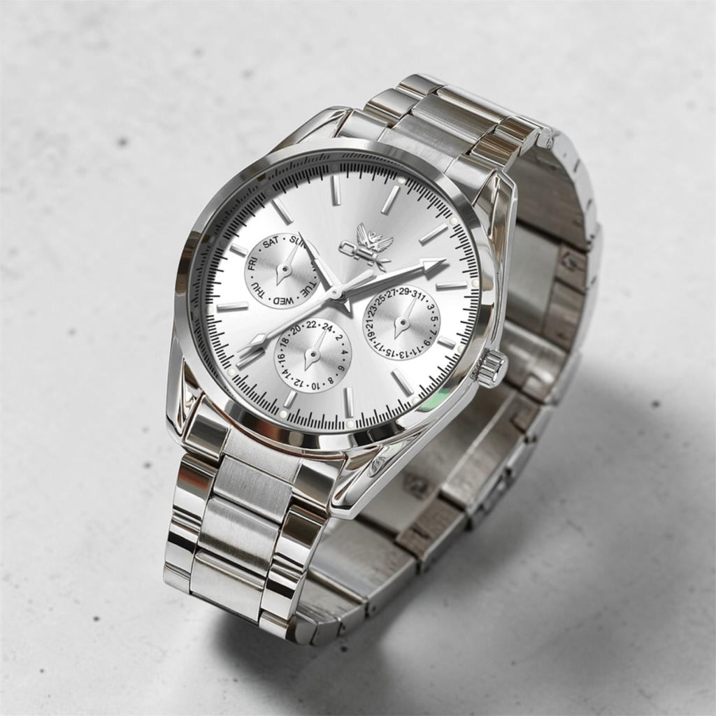 Montre Chronographe Homme – Acier Inoxydable