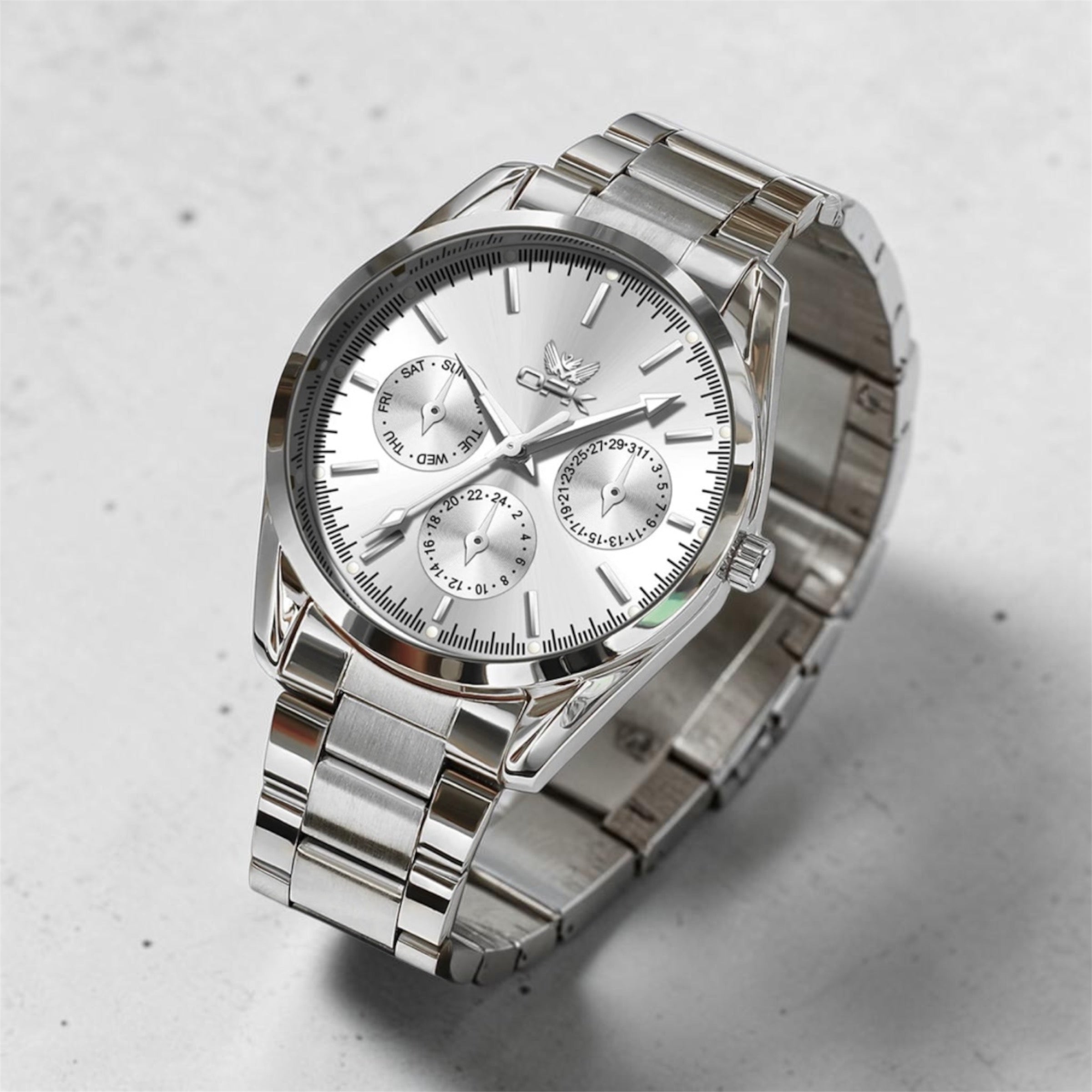 Montre Chronographe Homme – Acier Inoxydable